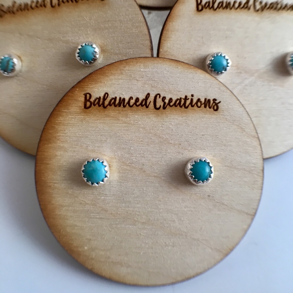 Kingman Turquoise Studs